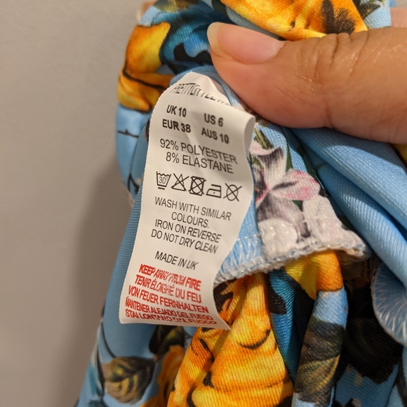 🎉Host Pick🎉 NWOT ASOS-Exclusive PLT High-waisted Rose TieUp Blue Bikini - Picture 7 of 9